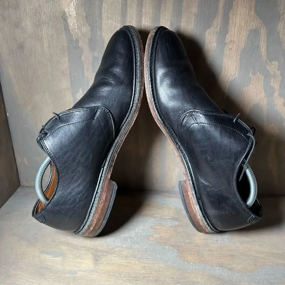 Allen Edmonds Mens 11.5 D Jomoc Derby Oxfords Dress Shoes Black Leather Lace Up